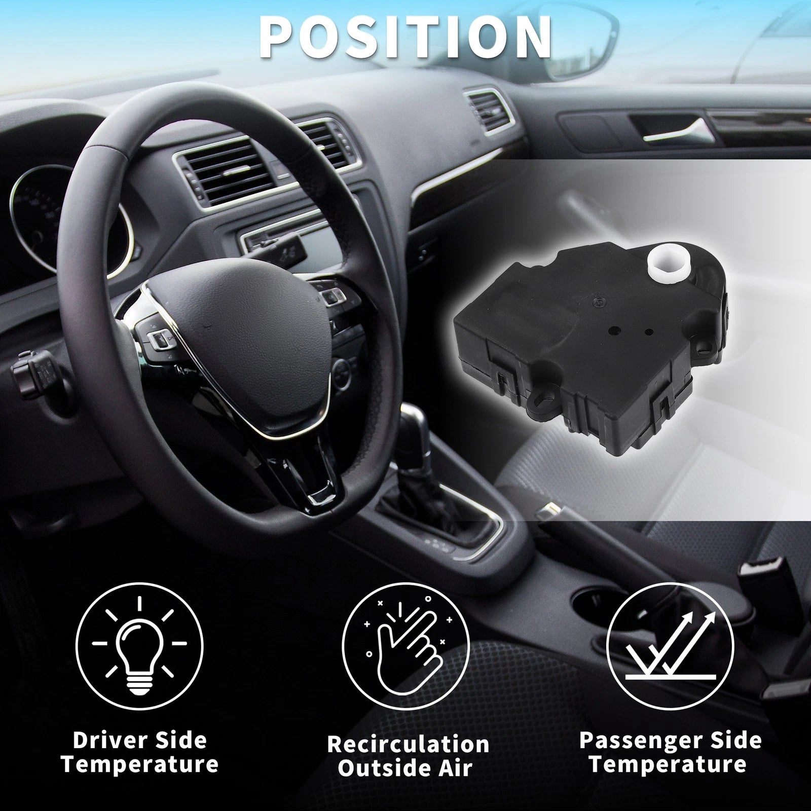 HVAC Heater Blend Door Control Actuator for Ford Fusion (2010–2012)