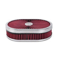 12" Oval Full Finned Air Cleaner Washable Filter for Carburetors (5-1/8”)
