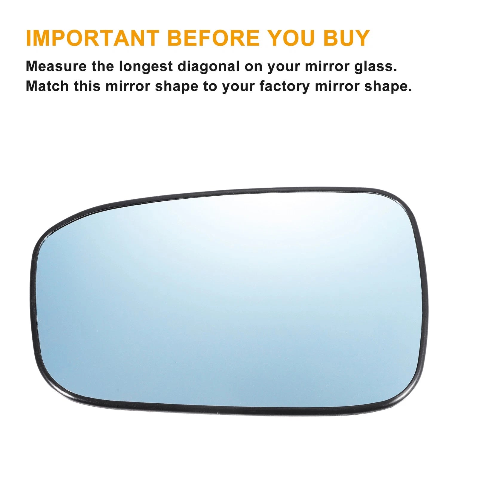 Left Side Blue Heated Mirror Glass for Honda Accord (2003–2007)