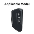 Black Carbon Fiber Remote Key Cover Case for VW Golf MK8 (2020-2021)