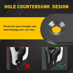 Set of 2 Black Sun Visors for Jeep Gladiator JL Wrangler (2018–Present)