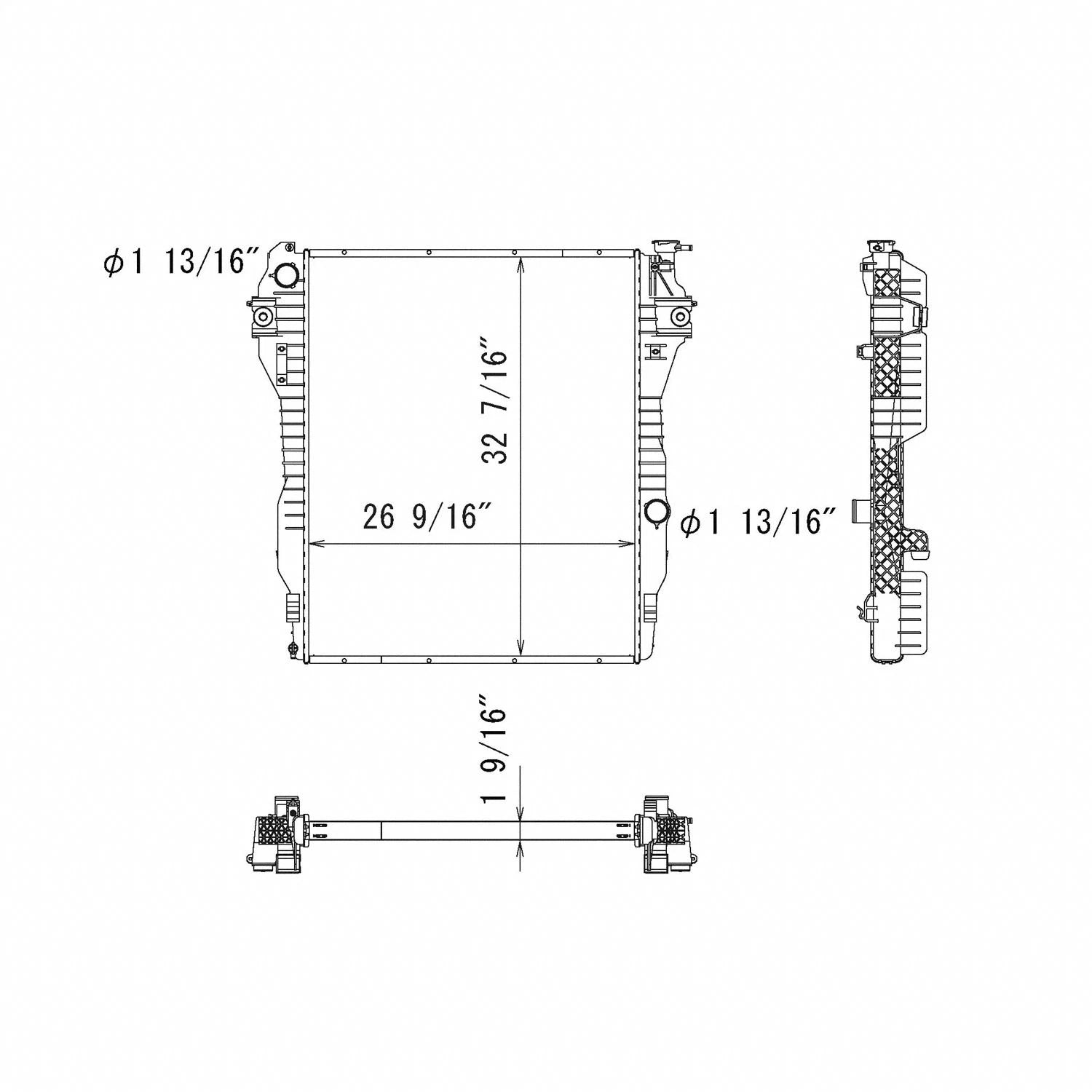 Replacement Radiator for Toyota Hilux (2010–2015)