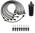 Ignition Wires & 1 Coil 8 Spark Plugs Kit for Chevy Biscayne Camaro Nova (1967–1975)