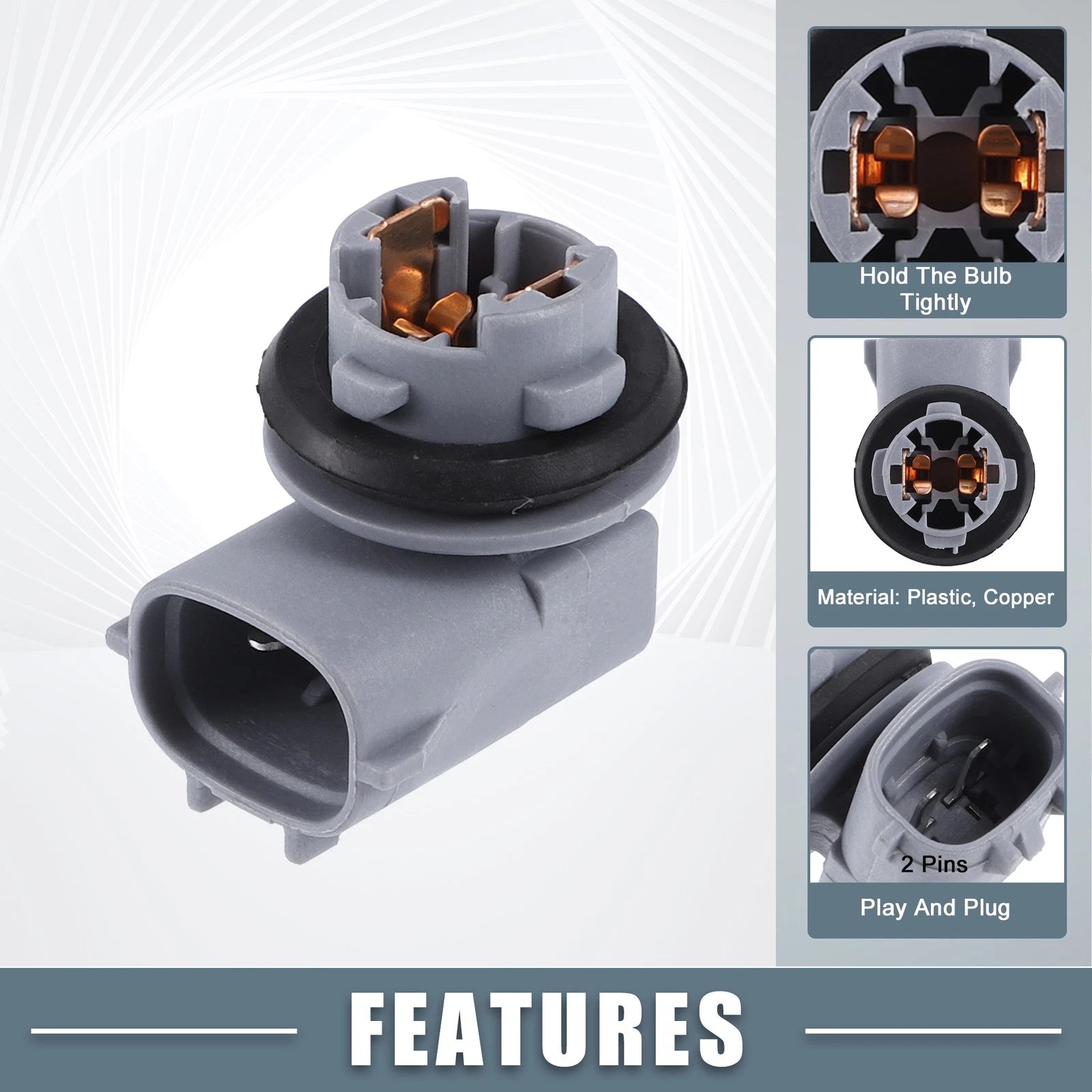 Rear License Plate Light Socket 90075-60005 for Lexus GS350 RX350 IS300 LX470 (2006–2019)
