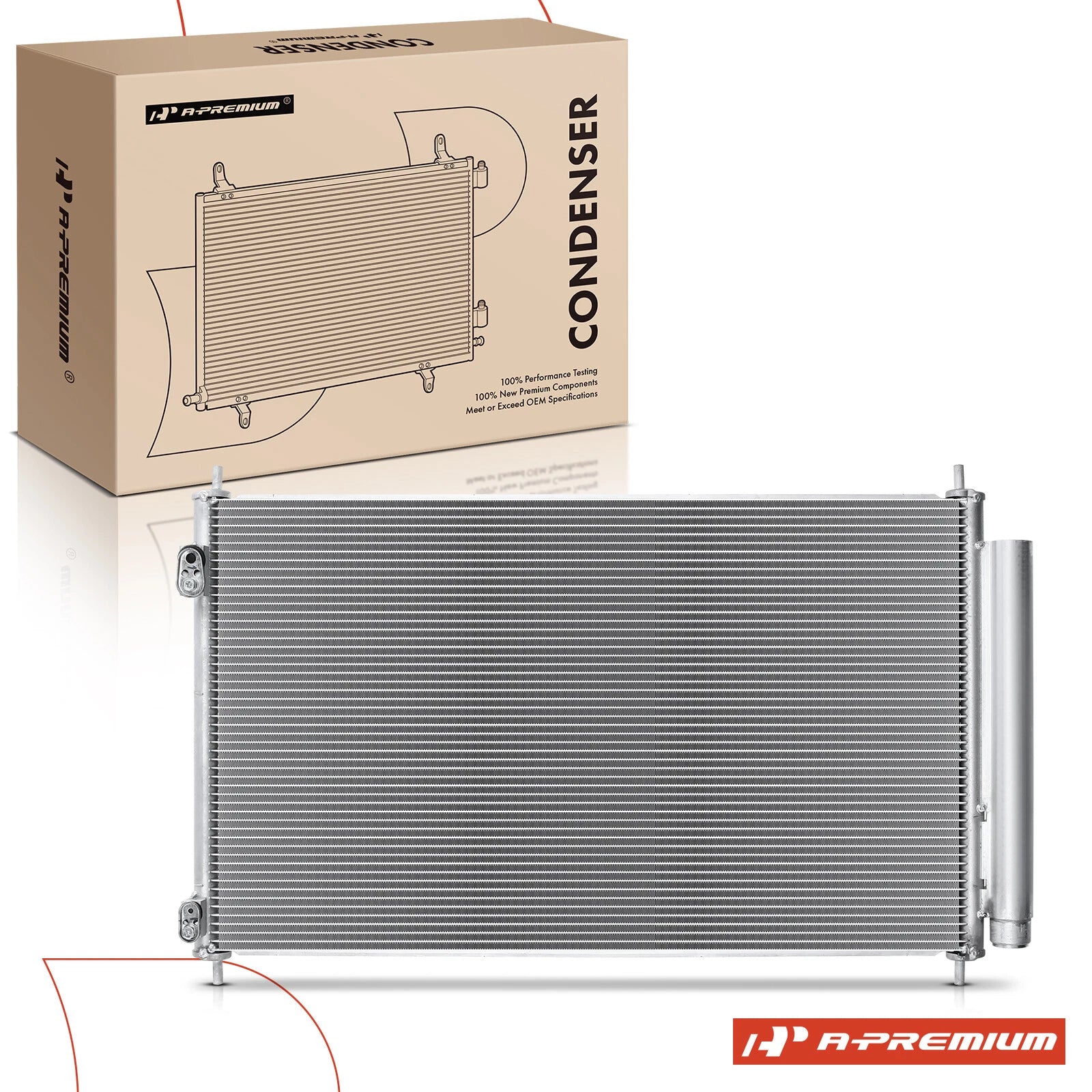 A/C Condenser with Receiver Drier for Toyota Prius C (2012-2019) 1.5L L4
