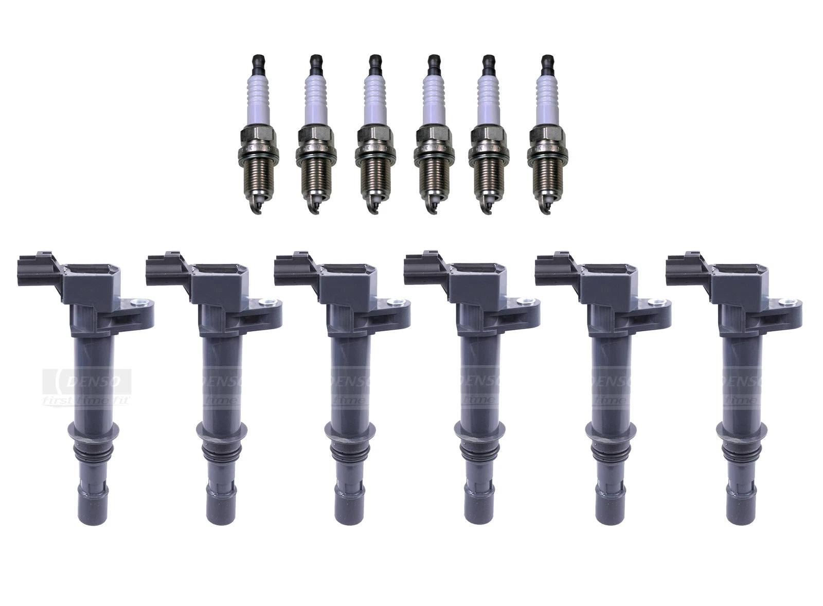 Ignition Coil & U-Groove Spark Plug Kit for Dodge Jeep Mitsubishi (6)