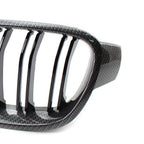 M3 Style Gloss Black Carbon Fiber Look Grilles for BMW F30/31 (2012-2018)