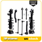 Front Struts Pair with Inner Outer Tie Rods & Sway Bar for Nissan Versa (2007–2012)
