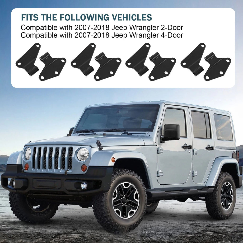 Body Hinge Set for Jeep Wrangler JK 4 Door (2007–2018)