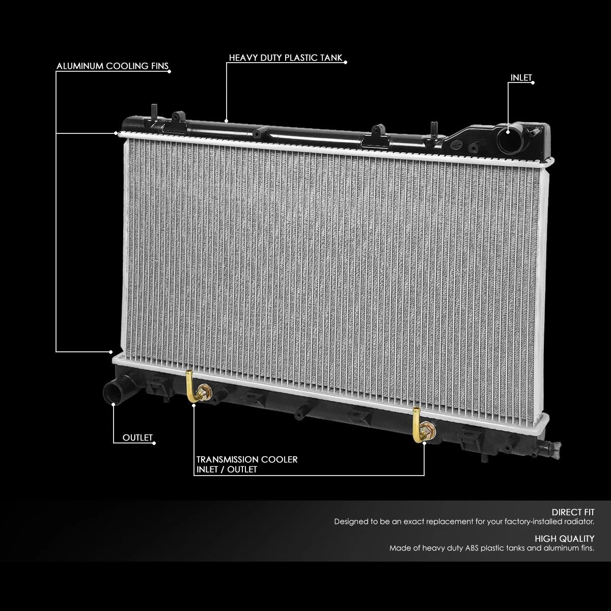 Full Aluminum Core Radiator for Subaru Forester (2003–2005) DPI 2812