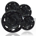 16" 7 Spoke Gloss Black Wheel Covers with Ford E-150/E-450 Style (Set of 4)