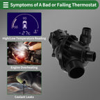 Engine Coolant Thermostat Housing Assembly for BMW 335i GT xDrive 435i