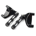 Black Rear Passenger Footrest Peg Mount for Harley Sportster XL883 XL1200 (2004-2013)