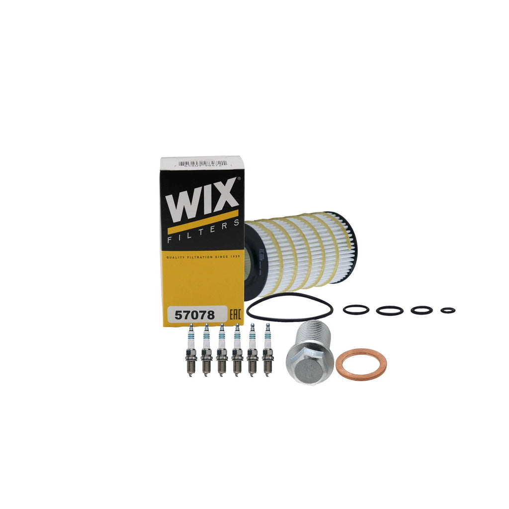 Wix Engine Oil Filter & Denso 6 Iridium Spark Plugs for W220 S350 (2000–2006)
