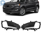 Pair of Chrome Fog Light Covers for Ford Edge (2019–2022)