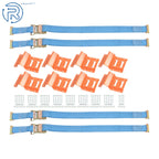 Set of 4 Blue Ratchet Straps for E-Track Trailer (8')