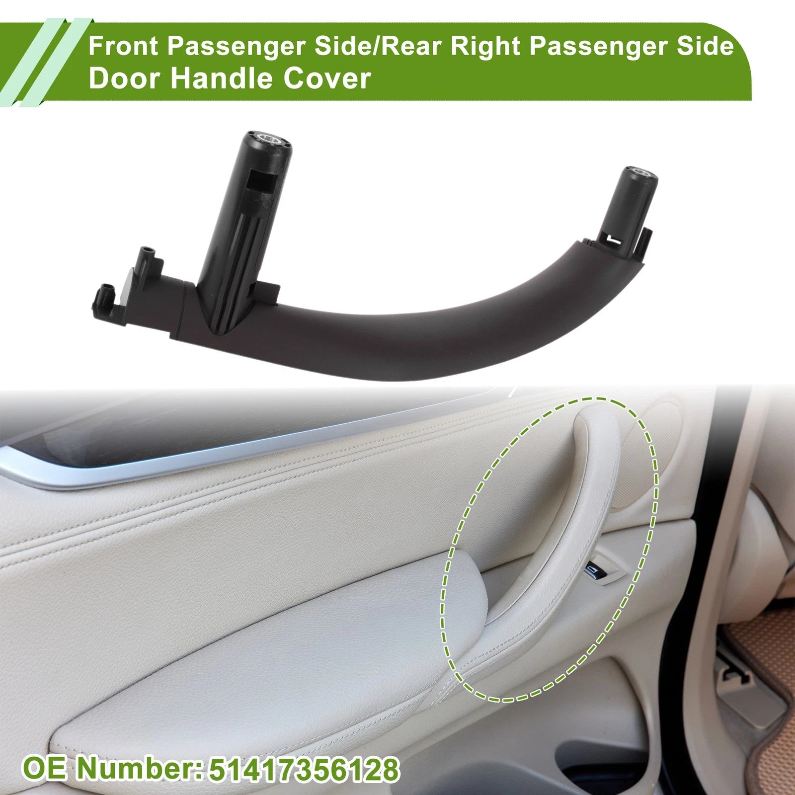 Door Panel Handle Pull Trim Cover for BMW X5 F15 F85 (2014–2018) No. 51417356128