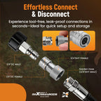 Pressure Washer Adapter Fitting for Garden Hose (3/4" GHT to 1/4" Quick Connect)