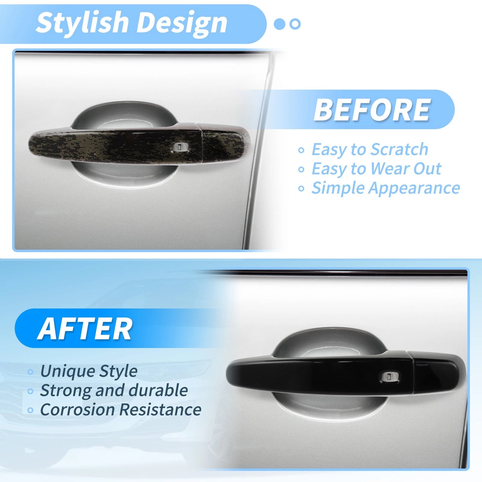 Exterior Door Handle Cover Trim for Chevy Malibu Equinox Blazer Impala (2013–2023)