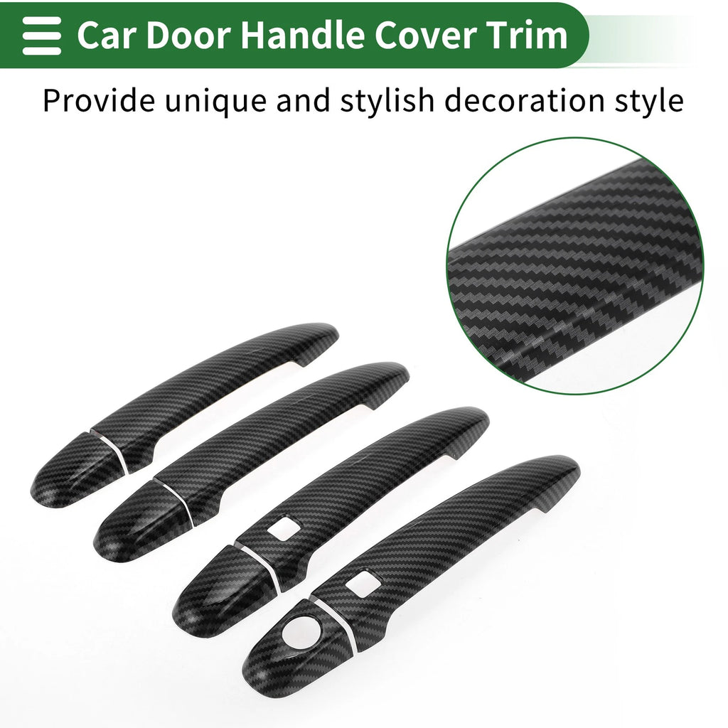 Carbon Fiber Door Handle Cover Trim for Toyota Highlander (2008–2013)