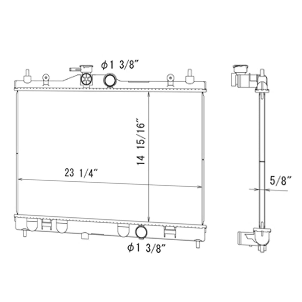 Replacement Radiator with A C for Nissan Cube (2009–2014)