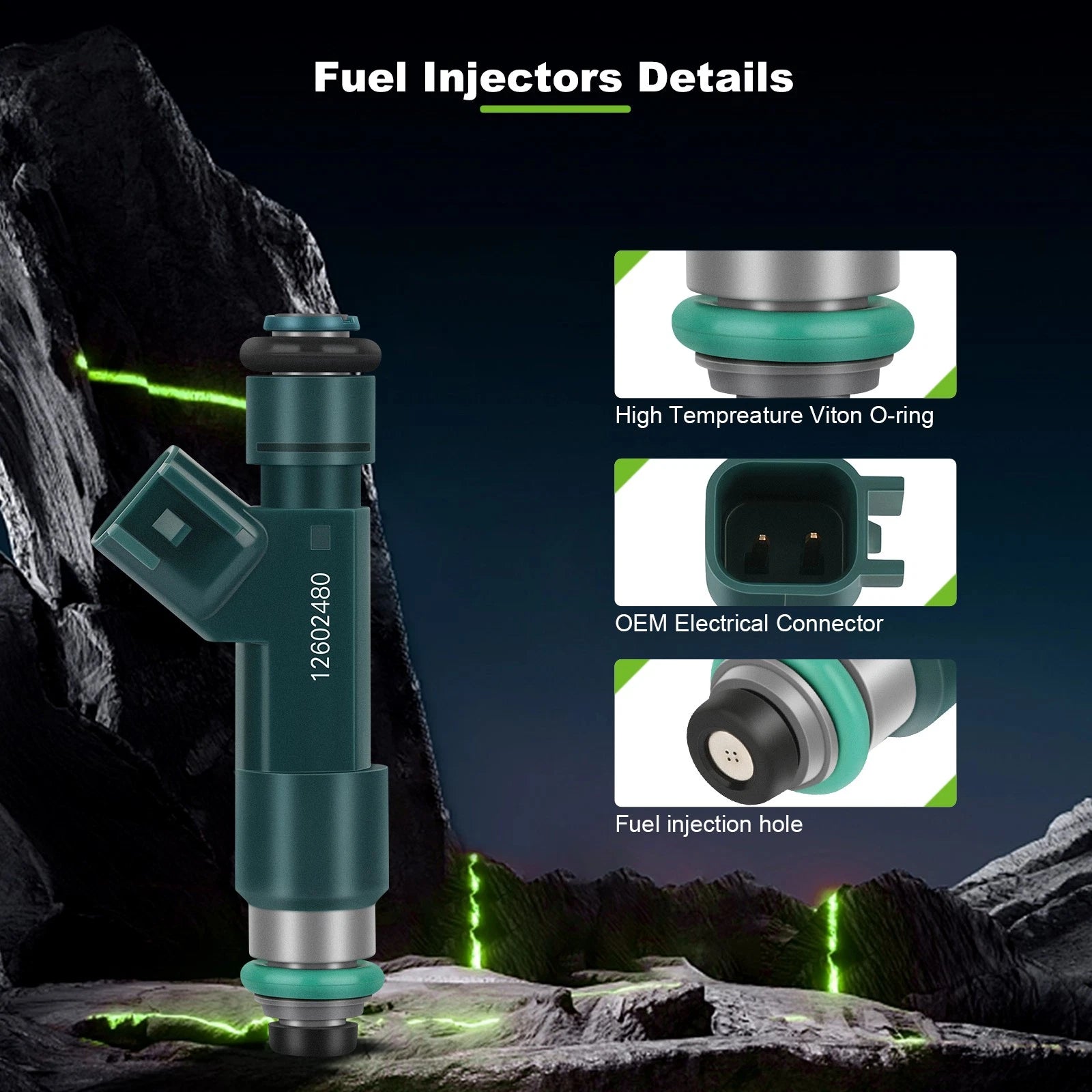 4x Fuel Injectors for Chevrolet Malibu, Cobalt, HHR, Pontiac G5, G6, Saturn Vue (2.4L)