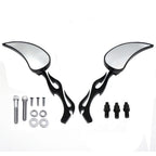 Teardrop Flame Mirror for Harley Softail Fatboy Sportster