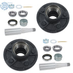 2X Trailer Idler Hub for 3500lbs Axle (5 on 4.5", Round Spindle)
