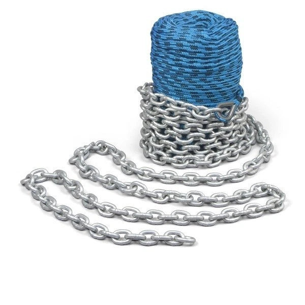 TRAC Anchor Rode 200' 7mm Rope & 20' 1/4" Chain for Boats (69083)