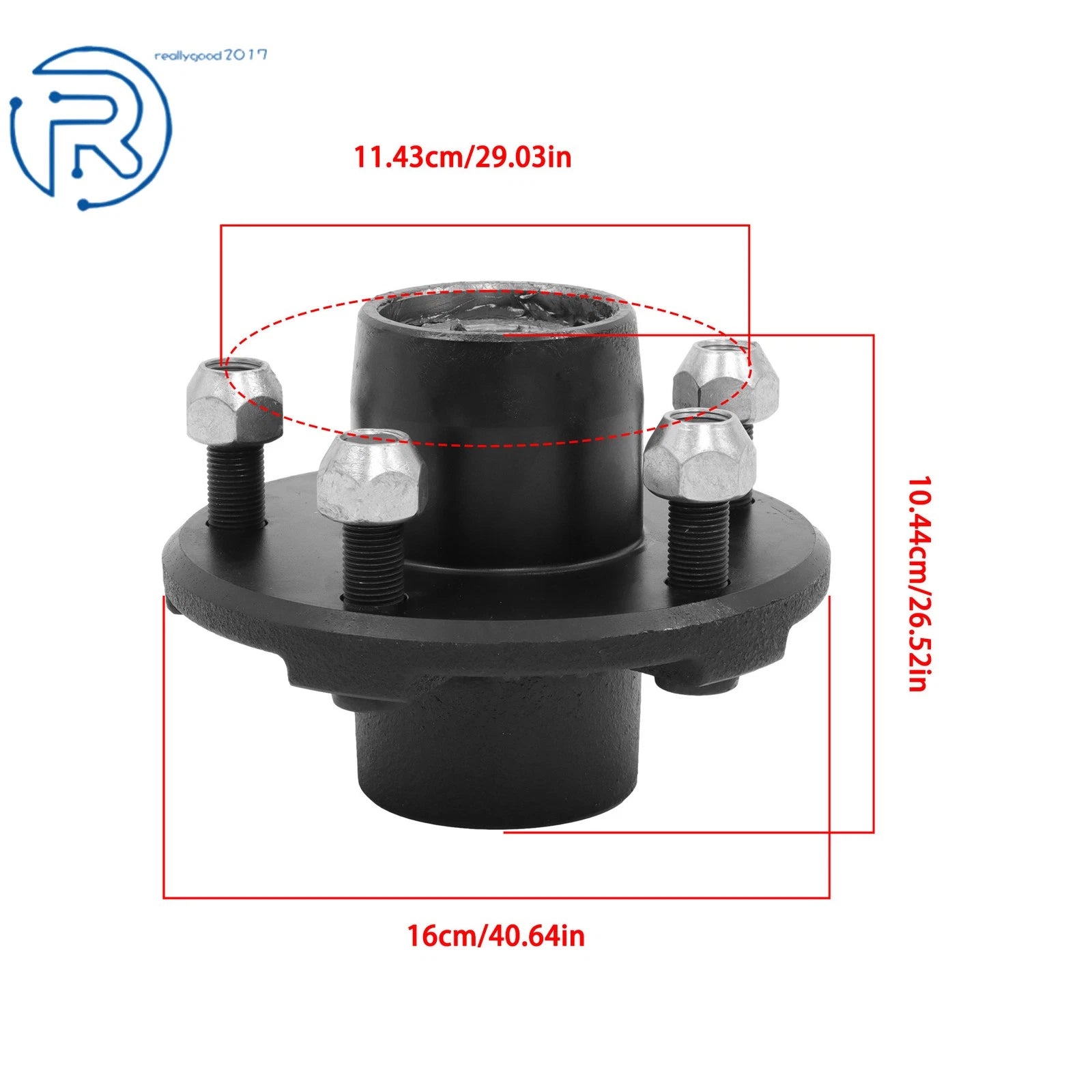 Set of 2 Trailer Wheel Idler Hub Kits for 2000 lbs Spindles (5-4.5")