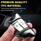 Smart Key Fob Shell Protect Cover Blue TPU Leather for BMW (2010-2019)