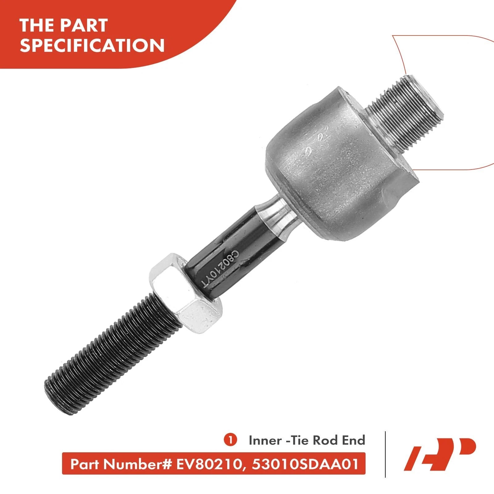 6X Inner & Outer Tie Rod End Ball Joint for Honda Accord (2003–2007)
