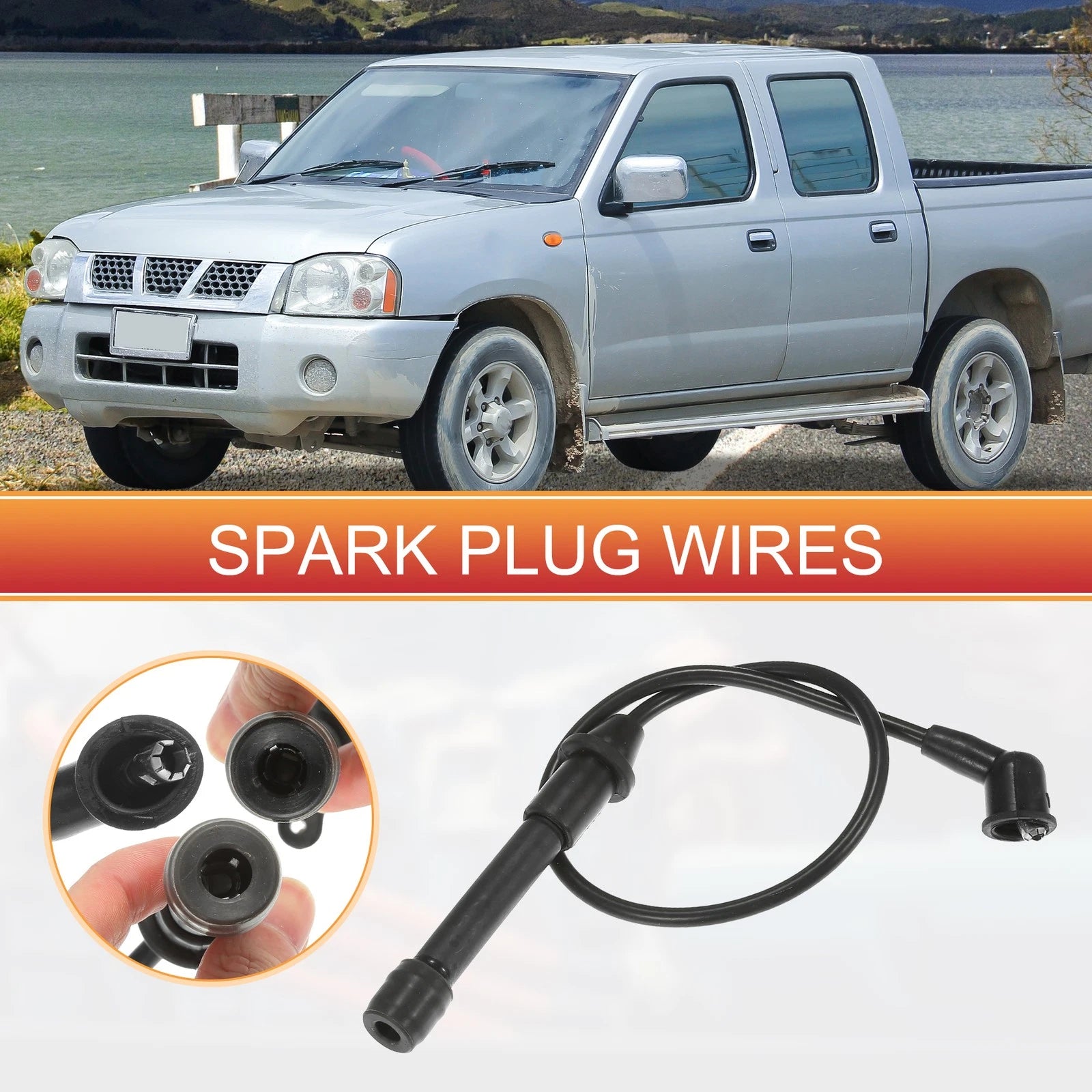 6X Spark Plug Wire Ignition Coil Cable No. 224500W025 for Nissan Frontier (2005–2023)