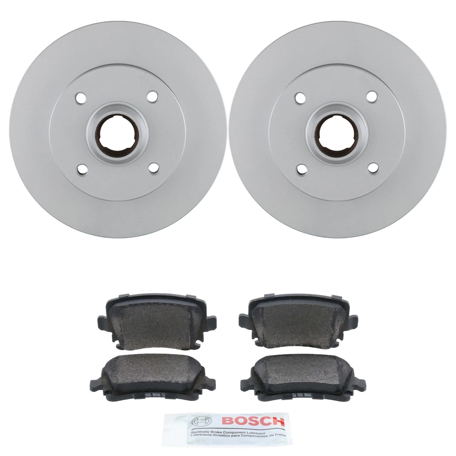 Bosch Rear Disc Brake Rotors & Ceramic Brake Pads Kit for A3 Quattro GTI Tiguan (2006–2021)