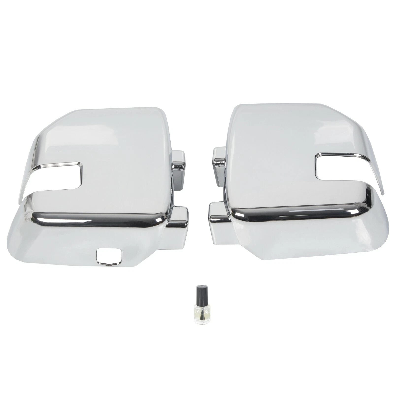 Chrome Mirror Covers with Turn Signal for Ford F250 F350 F450 Super Duty (2017–2022)