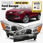 HID/Xenon Headlight Set for Ford Escape (2013–2016) w/Bulb & Ballast