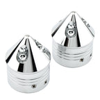 1 Pair Front Wheel Axle Nut Covers for Harley Touring Road Glide Dyna Softail (–)