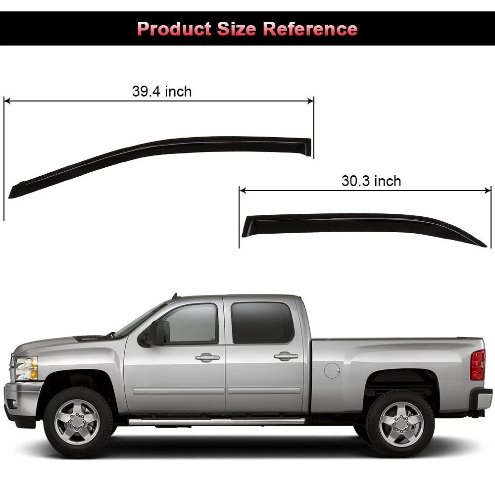 Window Visor Rain Vent Shade Guard Deflector for Toyota Corolla (2009–2013)