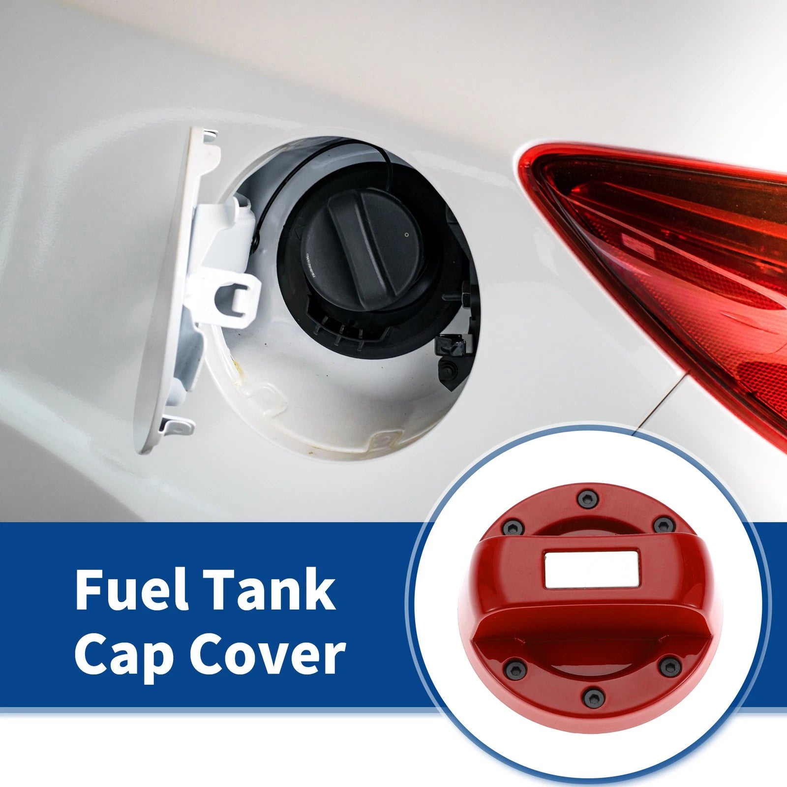 Gas Fuel Tank Cap Cover Trim Sticker Red for Suzuki Jimny (2019–2023)