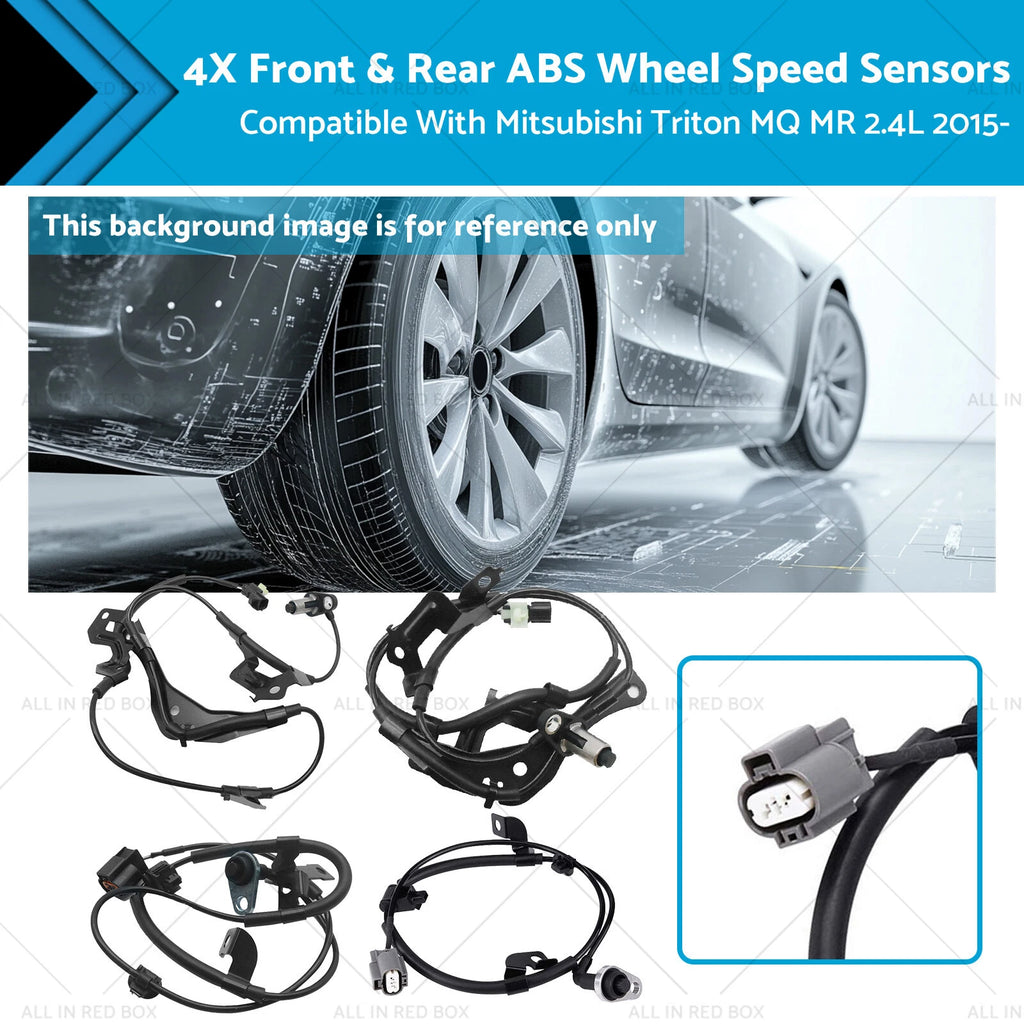 4X ABS Wheel Speed Sensors for Mitsubishi Triton MQ (2015–2020)