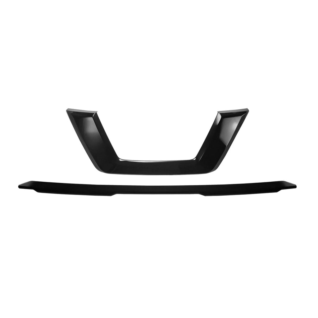 2pc Grille Overlay Gloss Black for 2018-2020 Nissan Rogue