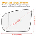 Heated Mirror Glass with Backing Plate Left Side for Mercedes-Benz GL 320
