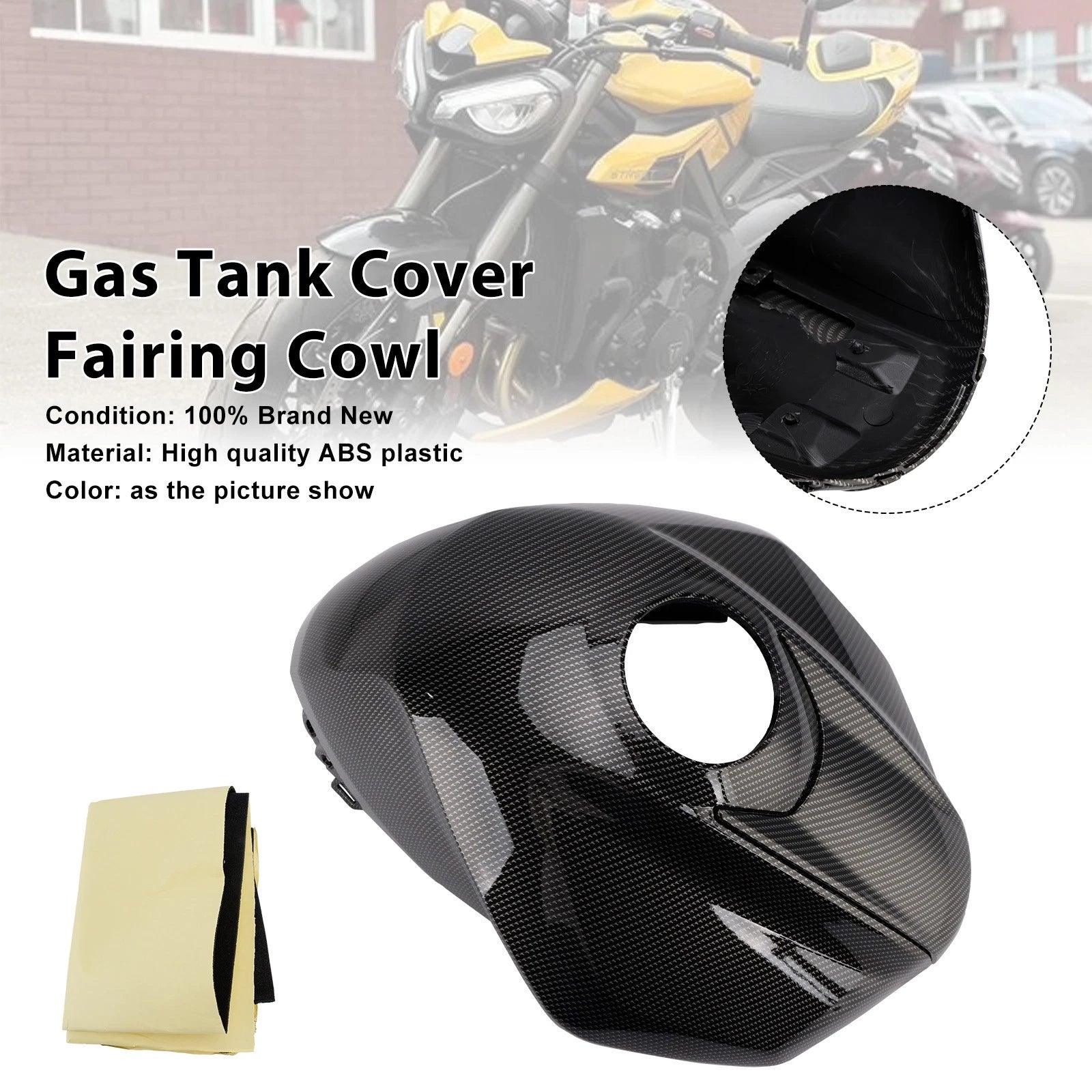 Gas Tank Cover Trim for Street Triple 765 R/RS (2023–2025) Carbon