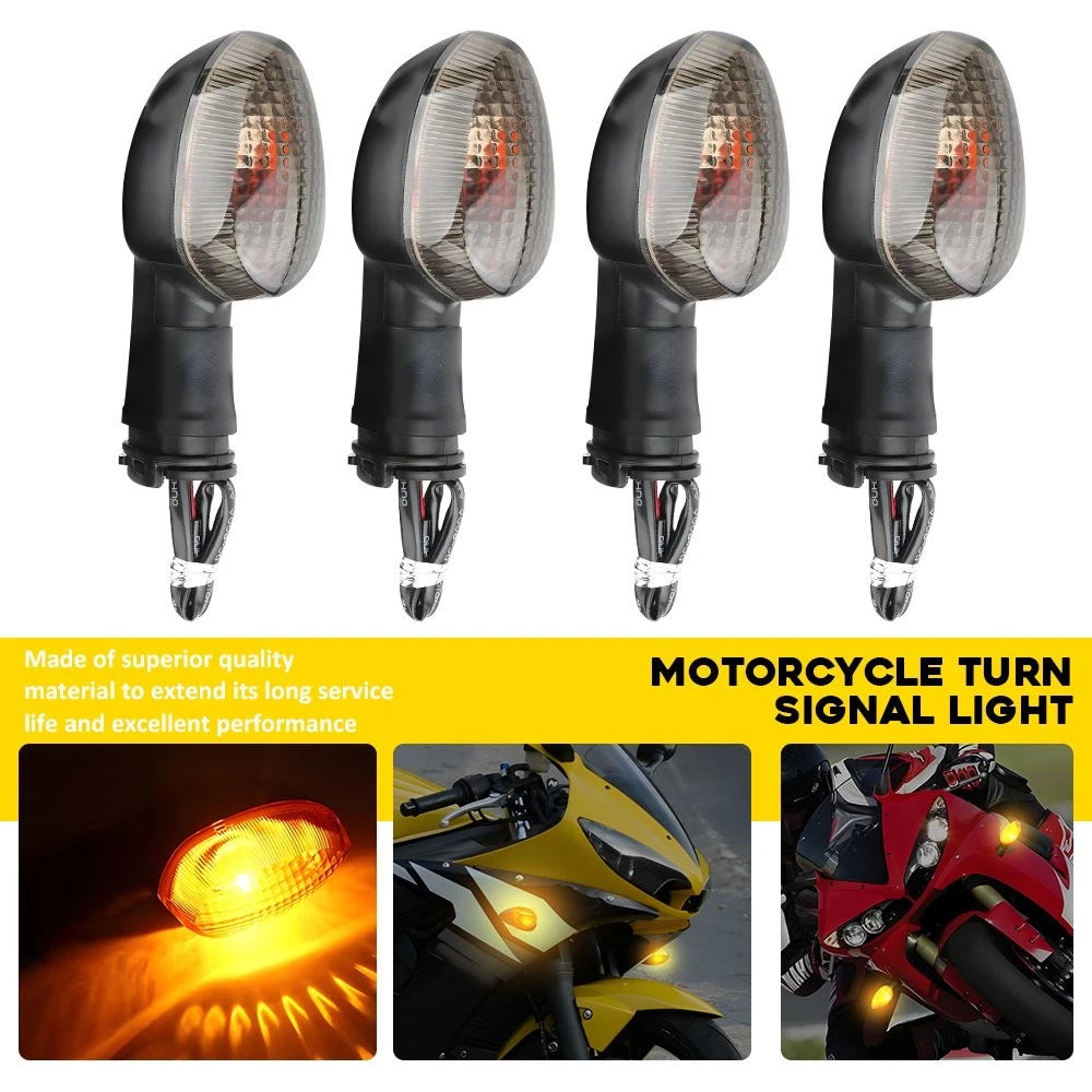 4X Smoke Turn Signal Indicator Blinker Lights for Yamaha YZF R1 R6 R3 R125 R15
