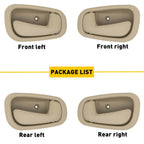 Interior Door Handles Beige for 1998-2002 Toyota Corolla (2 Left, 2 Right)