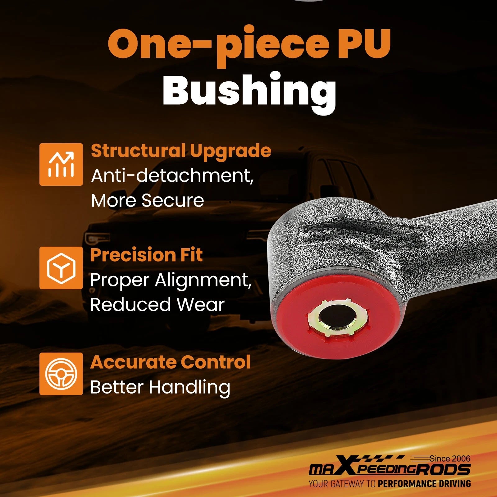 2" Front Upper Control Arm Ball Joint Poly Bushing for Tundra Sequoia (2000–2007)