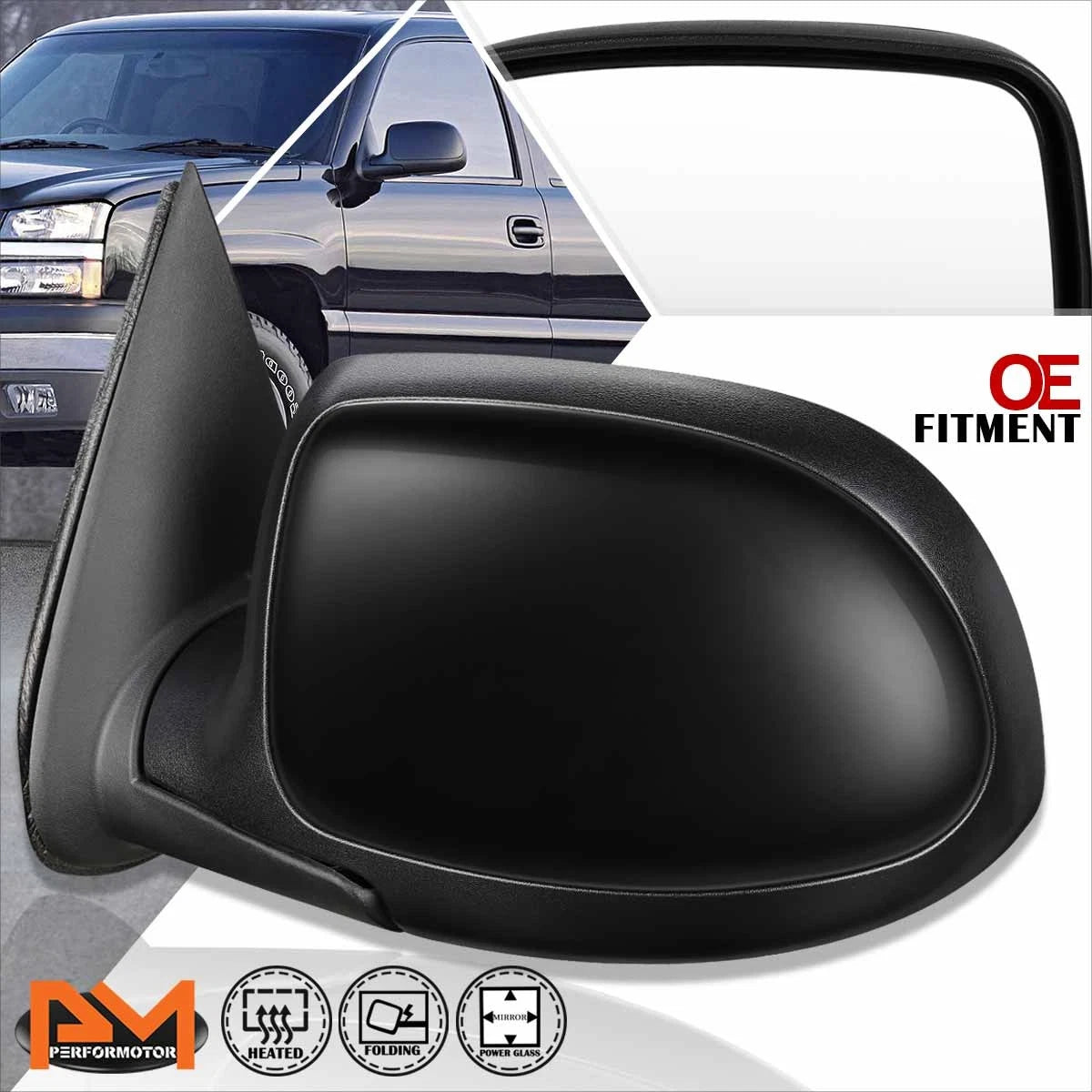 Power Heated Rear View Side Door Mirror for Chevy Avalanche (2003–2006)