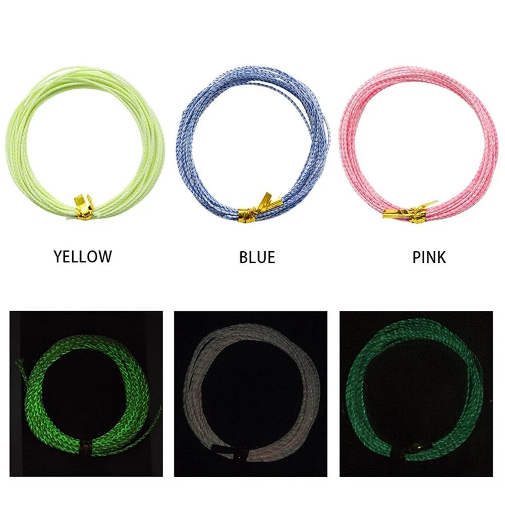 Luminous Fishing Line Tackle PE Wire Core Assist Cord for PWC (1 pcs)