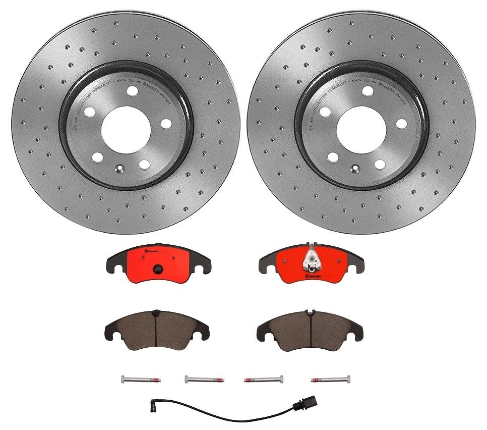 Brembo Front Brake Kit Ceramic Pads & Xtra Disc Rotors 320mm for Audi A4 A5 (2009–2020)