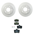 Set of 2 Hella Rear Rotors Low-Met Disc Brake Pad Kit for A4 Quattro (1996–2001)